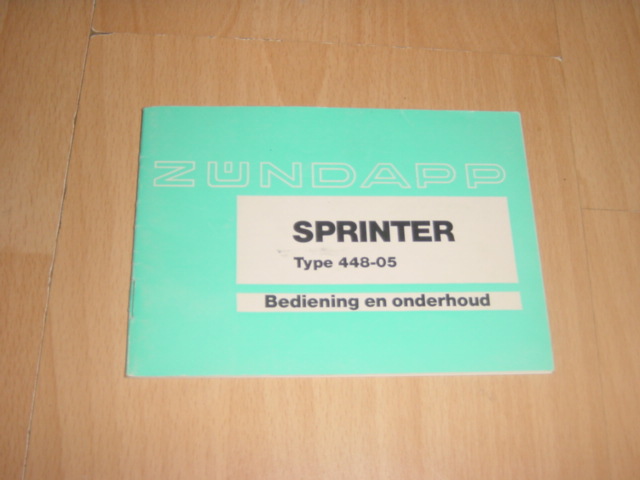 User manual NL - 448 Sprinter 448-051