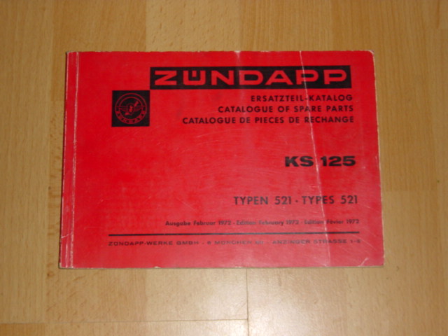 Ersatzteil-Katalog 521 KS 125 SPORT 1972-02