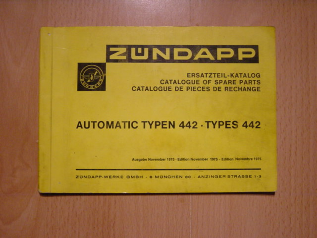 Ersatzteil-Katalog 442 1975-11
